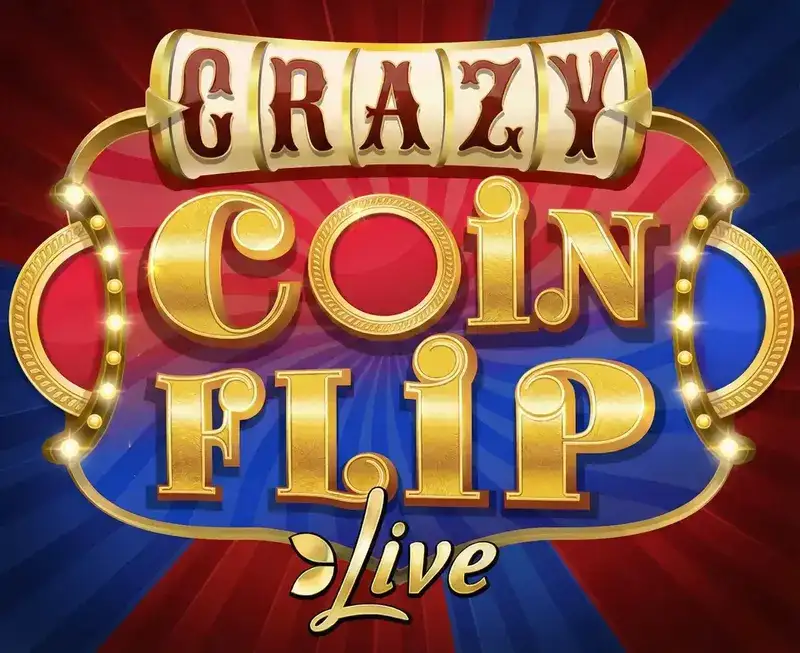 Crazy Coin Flip Live — bonus game interface with red and blue multiplier sides